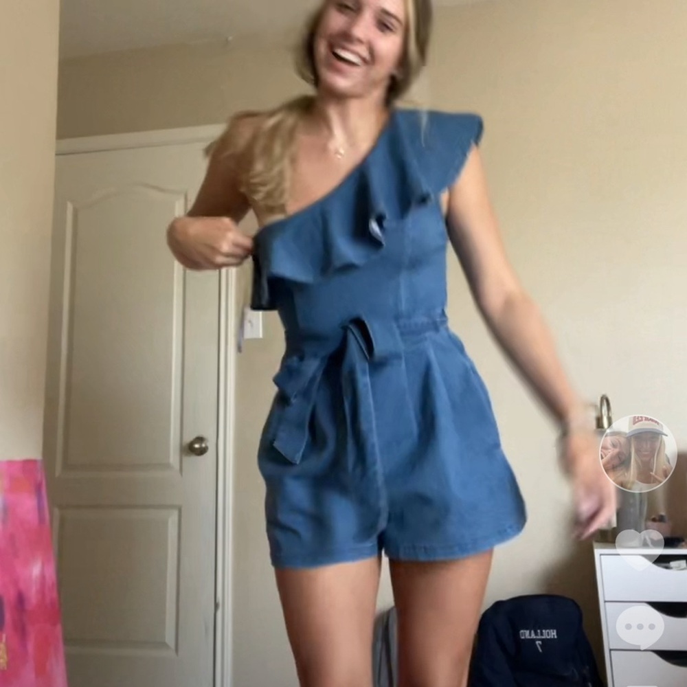 Denim romper